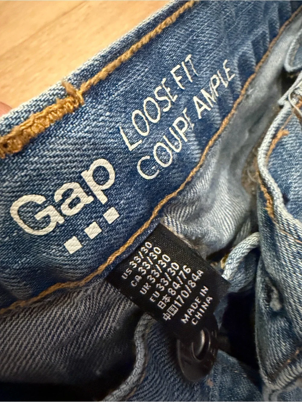 GAP Men's Light Blue Loose fit Jeans